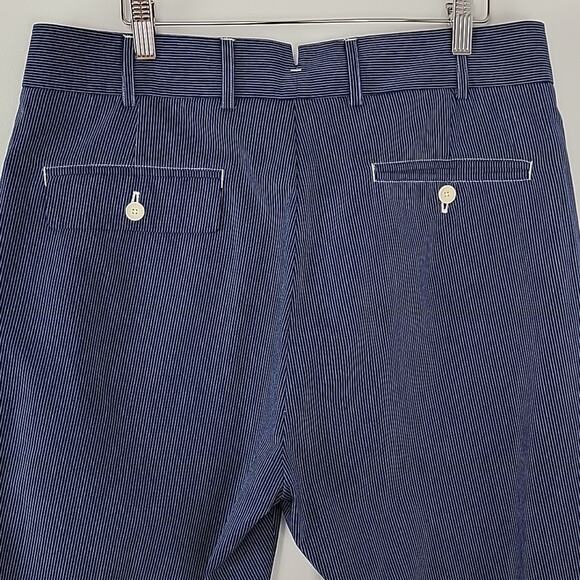 Max 'N Chester Jeffery B Indigo Fineline Blue Pinstripe Pants 36 RUNS SMALL - Picture 4 of 15